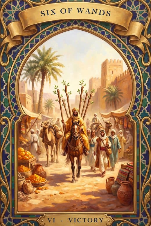 ستة الصولجانات, SIX OF WANDS