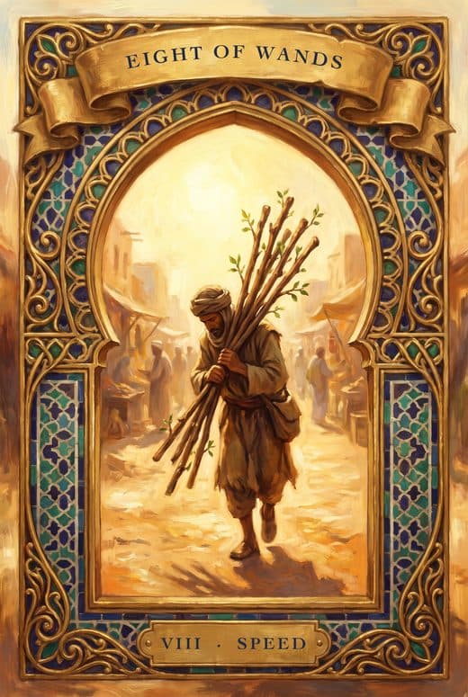 ثمانية الصولجانات, EIGHT OF WANDS