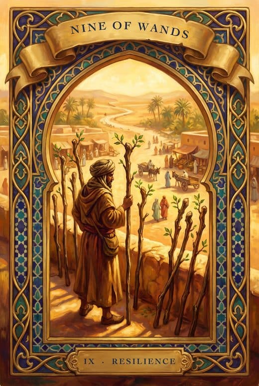 تسعة الصولجانات, NINE OF WANDS