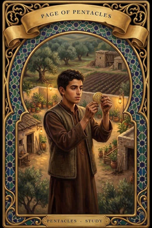 غلام الدنانير, PAGE OF PENTACLES