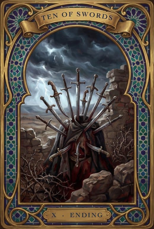Ten of Swords, TEN OF SWORDS